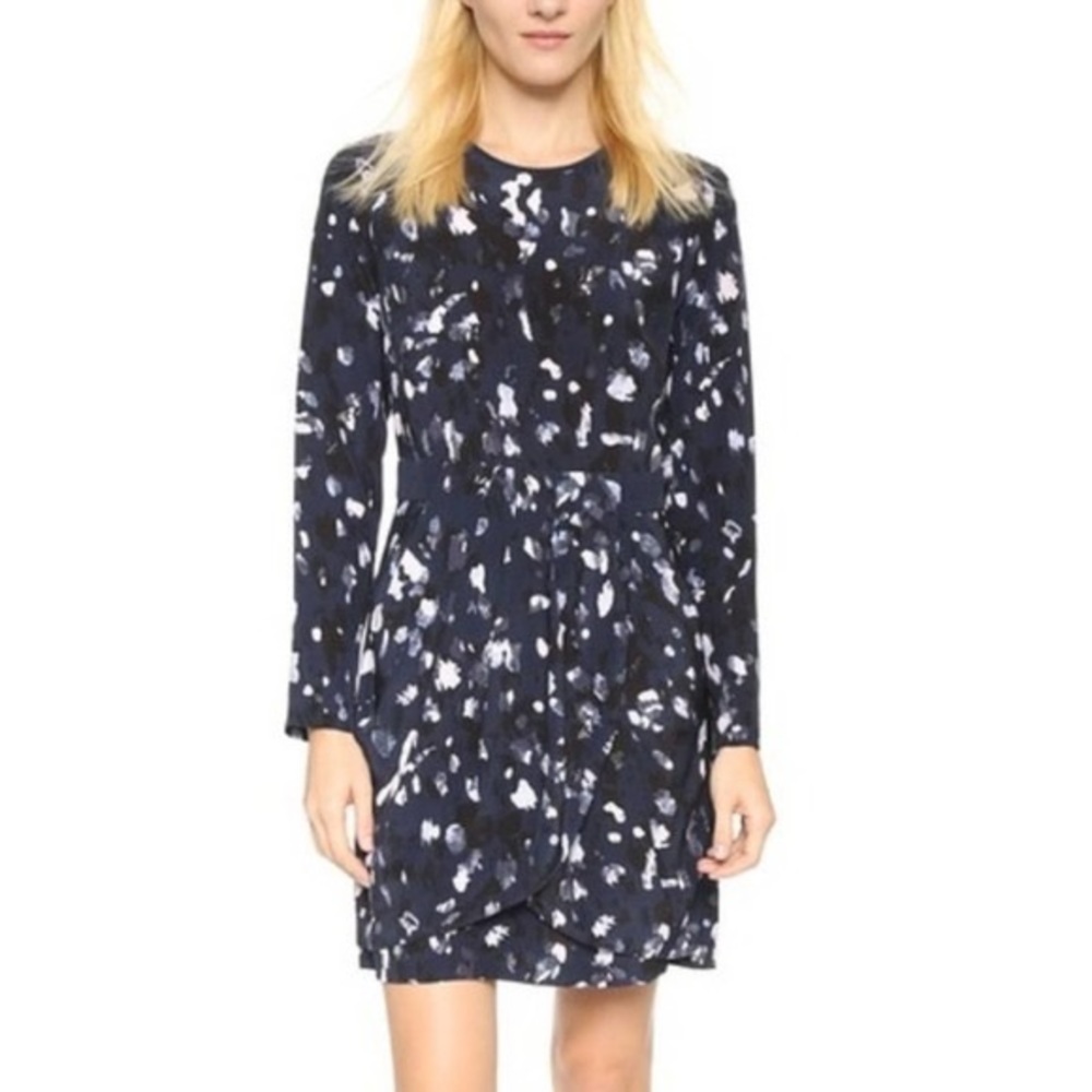 Club Monaco long sleeve silk dress
